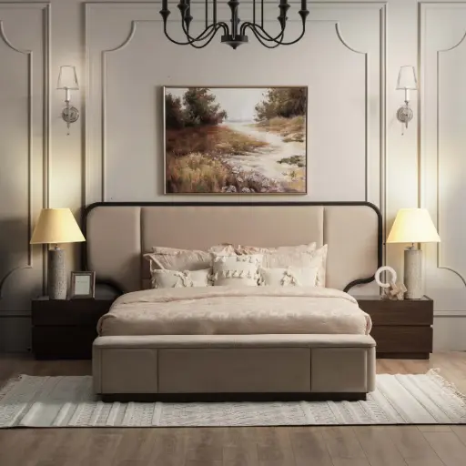 [EDEN BROWN] غرفة نوم نفرين ( سرير 180 )