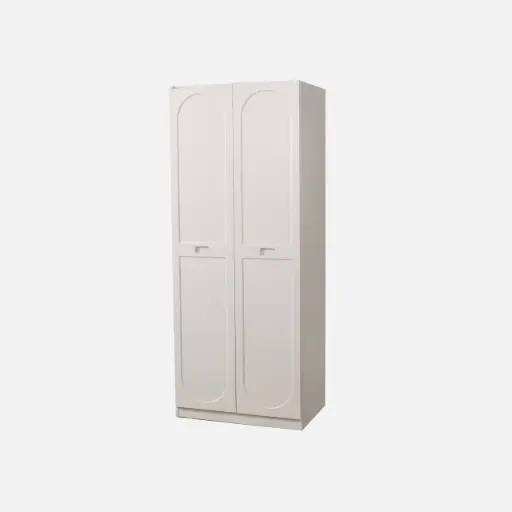 [DALLAS] Wardrobe 2 Doors Wooden ( Shelf )